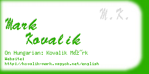 mark kovalik business card